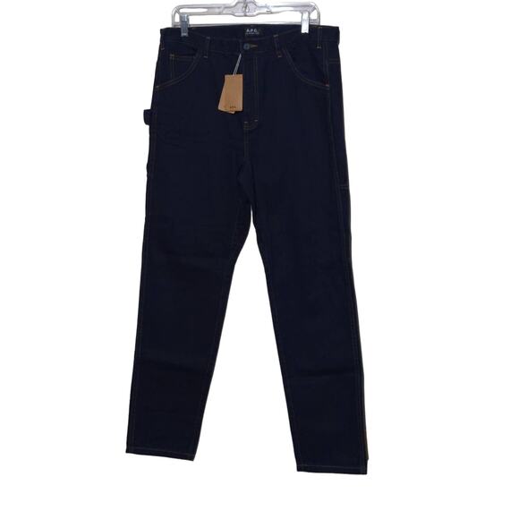 A.P.C. Indigo Pantalon Job Trouser Jeans in Blue Straight Carpenter Cargo L New